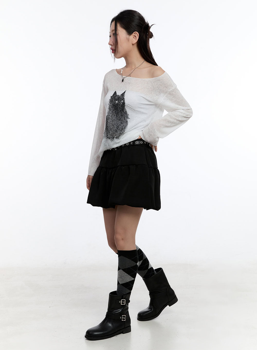 Ribbon Mini Skirt IU504